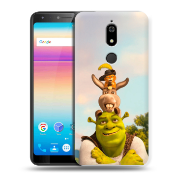 Силиконовый чехол на BQ Space X с принтом Шрек Shrek