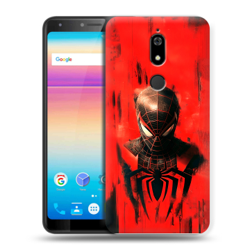 Силиконовый чехол на BQ Space X с принтом человек паук spiderman