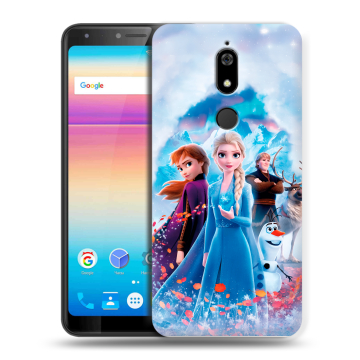 Силиконовый чехол на BQ Space X с принтом Холодное сердце Frozen