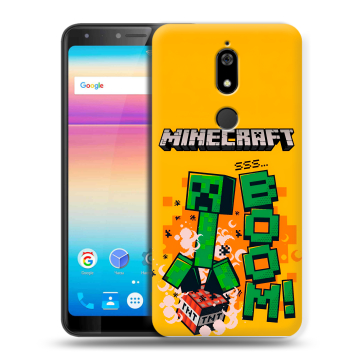 Силиконовый чехол на BQ Space X с принтом Майнкрафт Minecraft