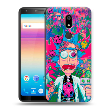 Силиконовый чехол на BQ Space X с принтом Рик и Морти Rick Morty