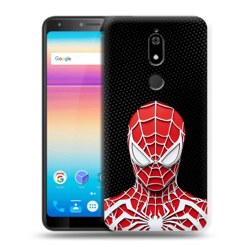 Силиконовый чехол на BQ Space X с принтом человек паук spiderman