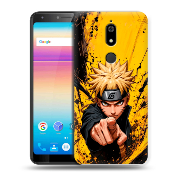 Силиконовый чехол на BQ Space X с принтом Naruto Наруто