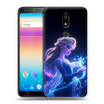 Силиконовый чехол на BQ Space X с принтом Холодное сердце Frozen