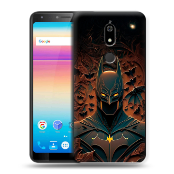 Силиконовый чехол на BQ Space X с принтом Batman Бэтмен Силиконовый чехол на BQ Space X с принтом Batman Бэтмен