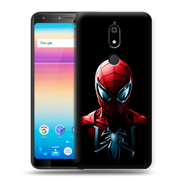 Силиконовый чехол на BQ Space X с принтом Spiderman Человек паук