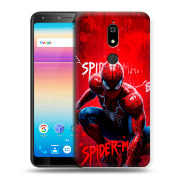 Силиконовый чехол на BQ Space X с принтом Spiderman Человек паук