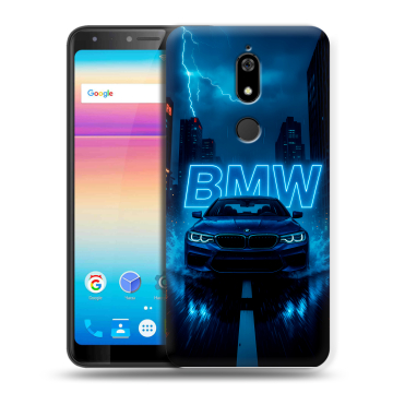 Силиконовый чехол на BQ Space X с принтом BMW БМВ