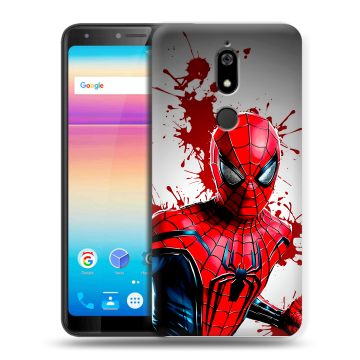 Силиконовый чехол на BQ Space X с принтом Spiderman Человек паук