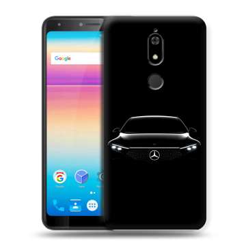 Силиконовый чехол на BQ Space X с принтом Mercedes Мерседес