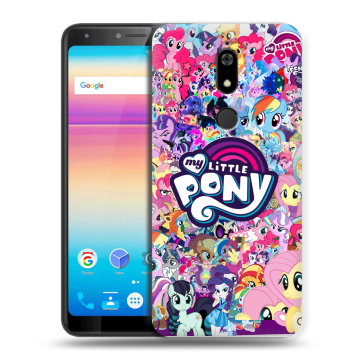 Силиконовый чехол на BQ Space X с принтом My little pony Дружба чудо