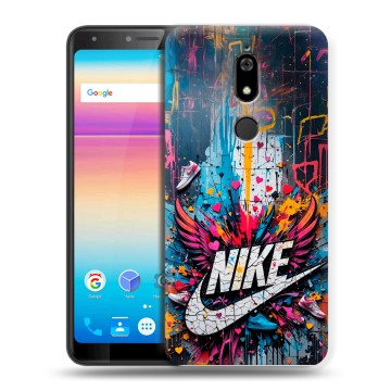 Силиконовый чехол на BQ Space X с принтом Nike Найк Силиконовый чехол на BQ Space X с принтом Nike Найк