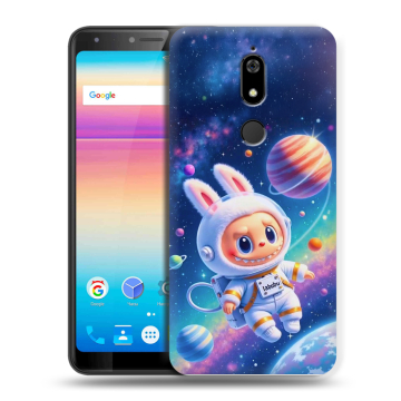 Силиконовый чехол на BQ Space X с принтом Labubu Лабубу
