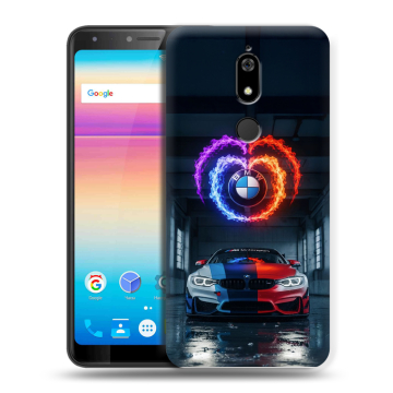Силиконовый чехол на BQ Space X с принтом BMW БМВ