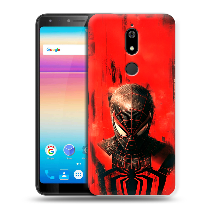 Силиконовый чехол на BQ Space X с принтом человек паук spiderman Силиконовый чехол на BQ Space X с принтом человек паук spiderman