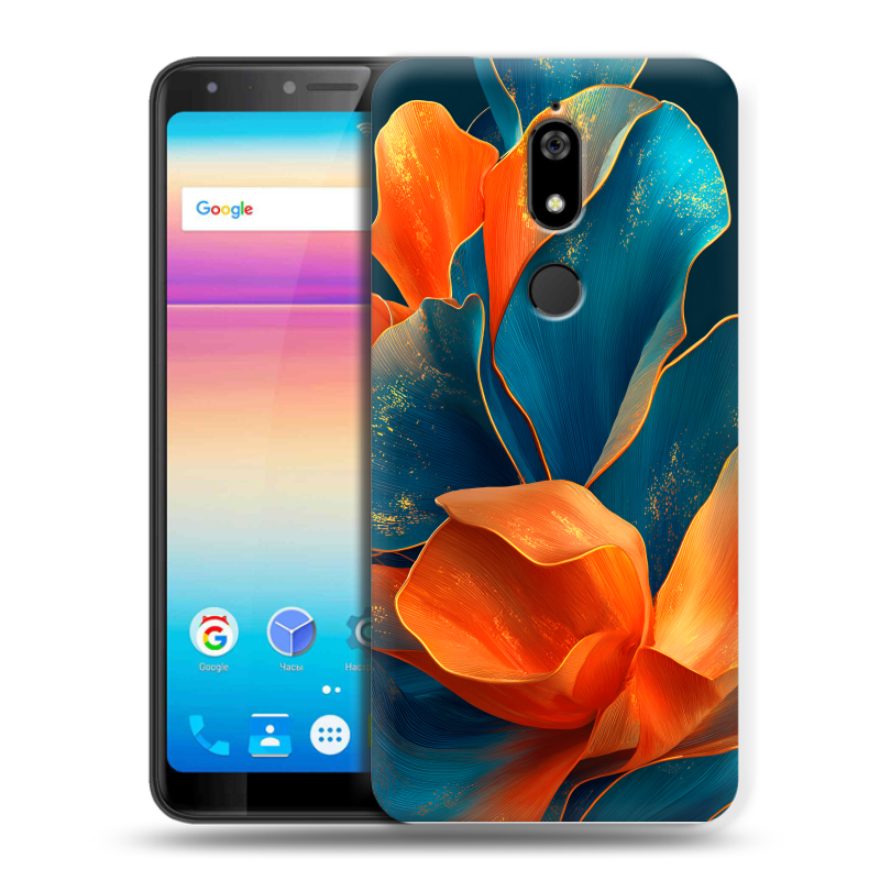 Силиконовый чехол на BQ Space X с принтом Цветы Силиконовый чехол на BQ Space X с принтом Цветы