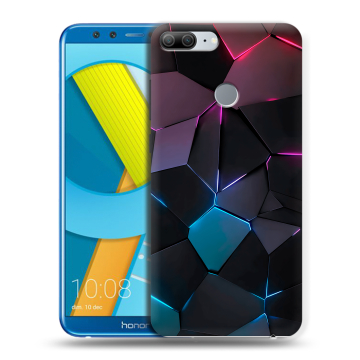Силиконовый чехол на Huawei Honor 9 Lite с принтом Геометрия неона Силиконовый чехол на Huawei Honor 9 Lite с принтом Геометрия неона