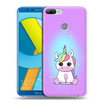 Силиконовый чехол на Huawei Honor 9 Lite с принтом Единорог Силиконовый чехол на Huawei Honor 9 Lite с принтом Единорог