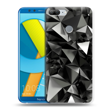 Силиконовый чехол на Huawei Honor 9 Lite с принтом Черные кристаллы Силиконовый чехол на Huawei Honor 9 Lite с принтом Черные кристаллы
