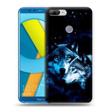 Силиконовый чехол на Huawei Honor 9 Lite с принтом Волки Силиконовый чехол на Huawei Honor 9 Lite с принтом Волки