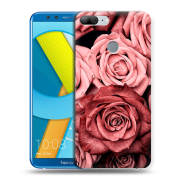 Силиконовый чехол на Huawei Honor 9 Lite с принтом Цветы розы Силиконовый чехол на Huawei Honor 9 Lite с принтом Цветы розы