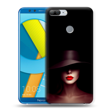 Силиконовый чехол на Huawei Honor 9 Lite с принтом Девушка в шляпе Силиконовый чехол на Huawei Honor 9 Lite с принтом Девушка в шляпе
