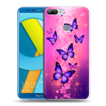 Силиконовый чехол на Huawei Honor 9 Lite с принтом Бабочки Силиконовый чехол на Huawei Honor 9 Lite с принтом Бабочки