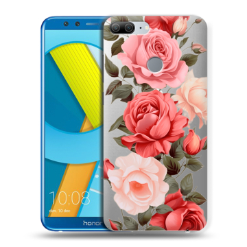 Силиконовый чехол на Huawei Honor 9 Lite с принтом Розы Силиконовый чехол на Huawei Honor 9 Lite с принтом Розы