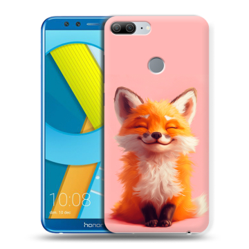 Силиконовый чехол на Huawei Honor 9 Lite с принтом милая лиса Силиконовый чехол на Huawei Honor 9 Lite с принтом милая лиса