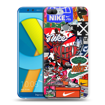 Силиконовый чехол на Huawei Honor 9 Lite с принтом Найк Nike яркий Силиконовый чехол на Huawei Honor 9 Lite с принтом Найк Nike яркий