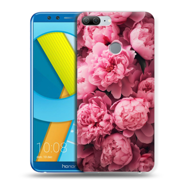 Силиконовый чехол на Huawei Honor 9 Lite с принтом цветы пионы Силиконовый чехол на Huawei Honor 9 Lite с принтом цветы пионы