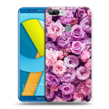 Силиконовый чехол на Huawei Honor 9 Lite с принтом лавандовые розы