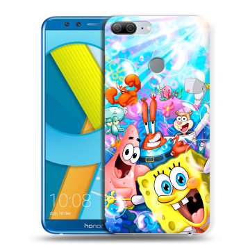Силиконовый чехол на Huawei Honor 9 Lite с принтом спанчбоб спанч боб Силиконовый чехол на Huawei Honor 9 Lite с принтом спанчбоб спанч боб
