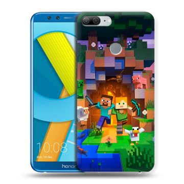 Силиконовый чехол на Huawei Honor 9 Lite с принтом Майнкрафт Minecraft Силиконовый чехол на Huawei Honor 9 Lite с принтом Майнкрафт Minecraft