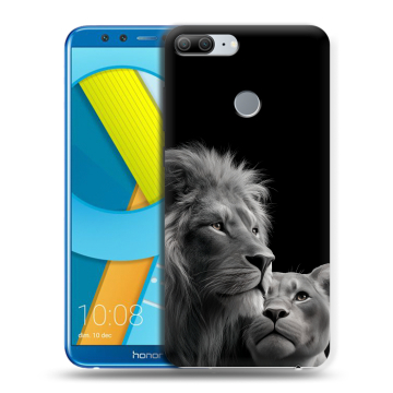Силиконовый чехол на Huawei Honor 9 Lite с принтом Лев кошки