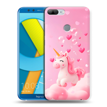 Силиконовый чехол на Huawei Honor 9 Lite с принтом Единорог Силиконовый чехол на Huawei Honor 9 Lite с принтом Единорог