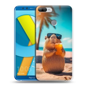 Силиконовый чехол на Huawei Honor 9 Lite с принтом Капибара