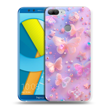 Силиконовый чехол на Huawei Honor 9 Lite с принтом Бабочки