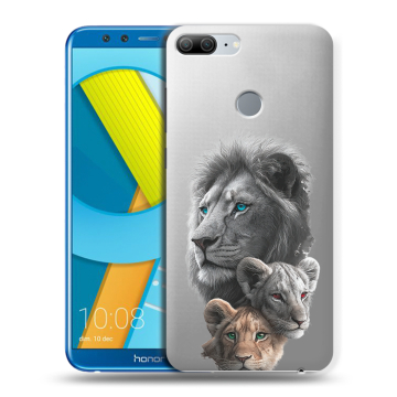Силиконовый чехол на Huawei Honor 9 Lite с принтом Львы
