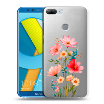 Силиконовый чехол на Huawei Honor 9 Lite с принтом Цветы