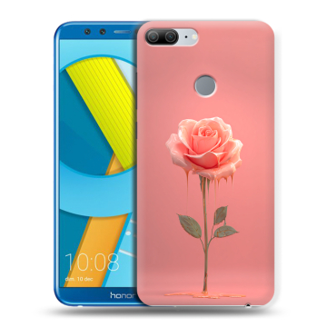 Силиконовый чехол на Huawei Honor 9 Lite с принтом Розовая роза