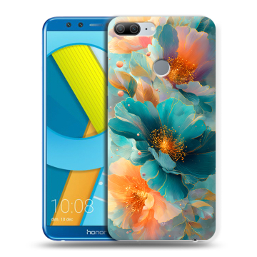 Силиконовый чехол на Huawei Honor 9 Lite с принтом Цветы