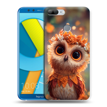 Силиконовый чехол на Huawei Honor 9 Lite с принтом Милая сова