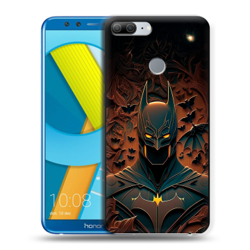 Силиконовый чехол на Huawei Honor 9 Lite с принтом Batman Бэтмен
