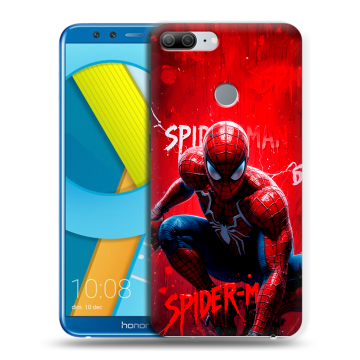 Силиконовый чехол на Huawei Honor 9 Lite с принтом Spiderman Человек паук Силиконовый чехол на Huawei Honor 9 Lite с принтом Spiderman Человек паук