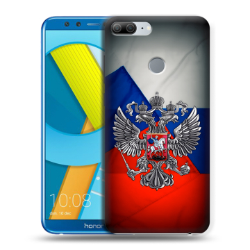 Силиконовый чехол на Huawei Honor 9 Lite с принтом Флаг России Силиконовый чехол на Huawei Honor 9 Lite с принтом Флаг России