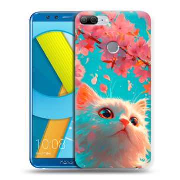 Силиконовый чехол на Huawei Honor 9 Lite с принтом Красивый кот