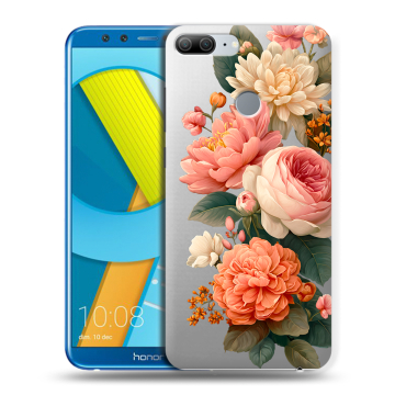Силиконовый чехол на Huawei Honor 9 Lite с принтом цветы