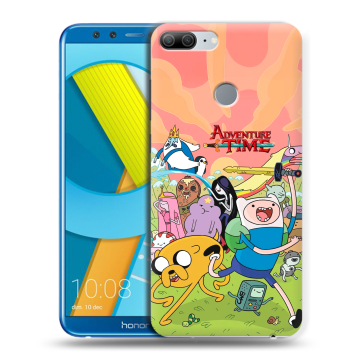 Силиконовый чехол на Huawei Honor 9 Lite с принтом Adventure time Время приключений