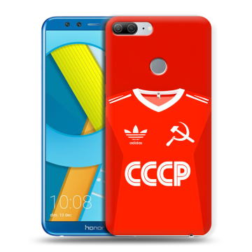 Силиконовый чехол на Huawei Honor 9 Lite с принтом Флаг Герб СССР